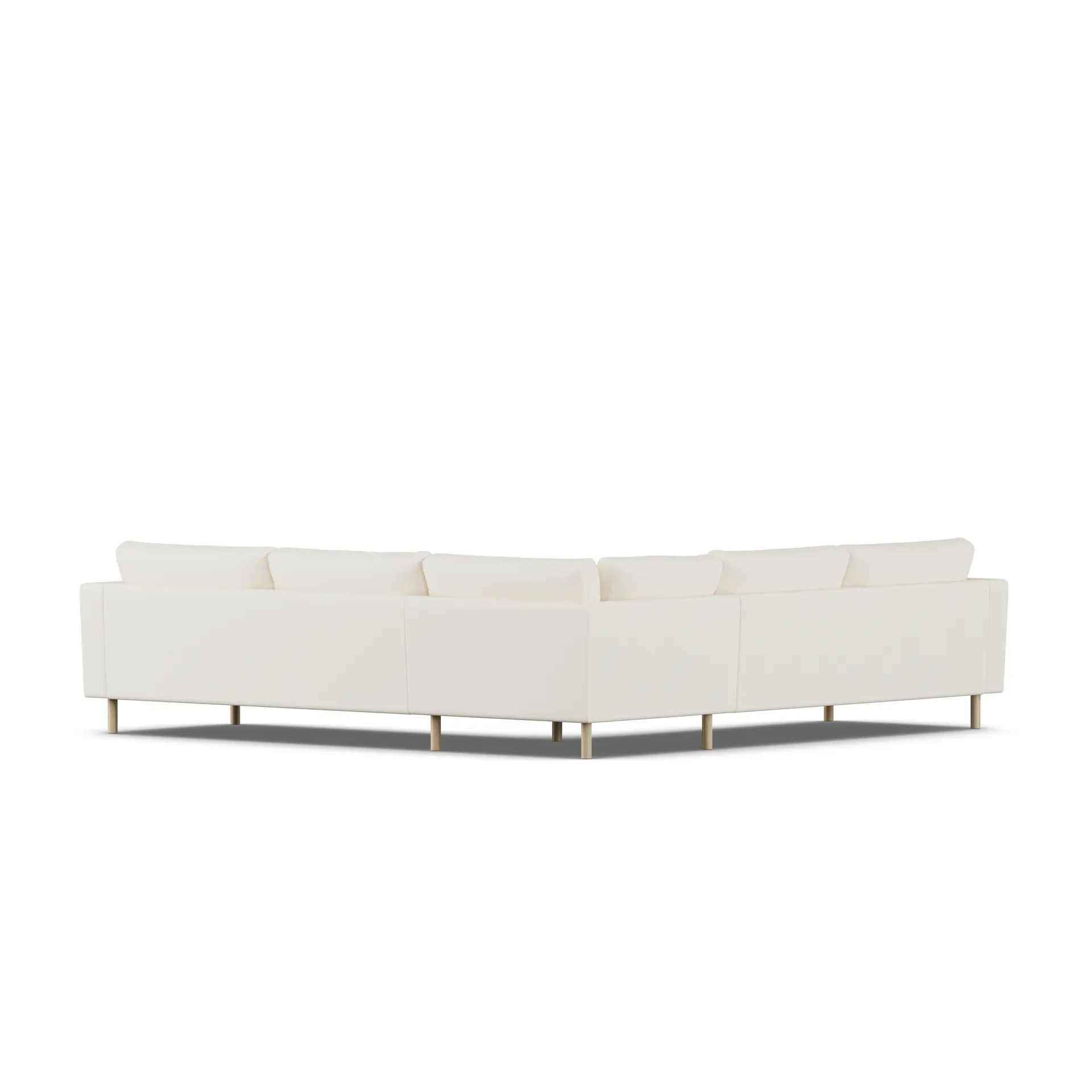Bredhult sofa, Jump Off White 1954-hvidolieret eg, hjørnesofa F 1898
