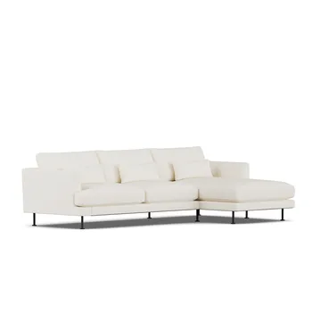 Bredhult sofa - Jump Off White 1954-sort stål, 2,5-pers. C1 - 1898