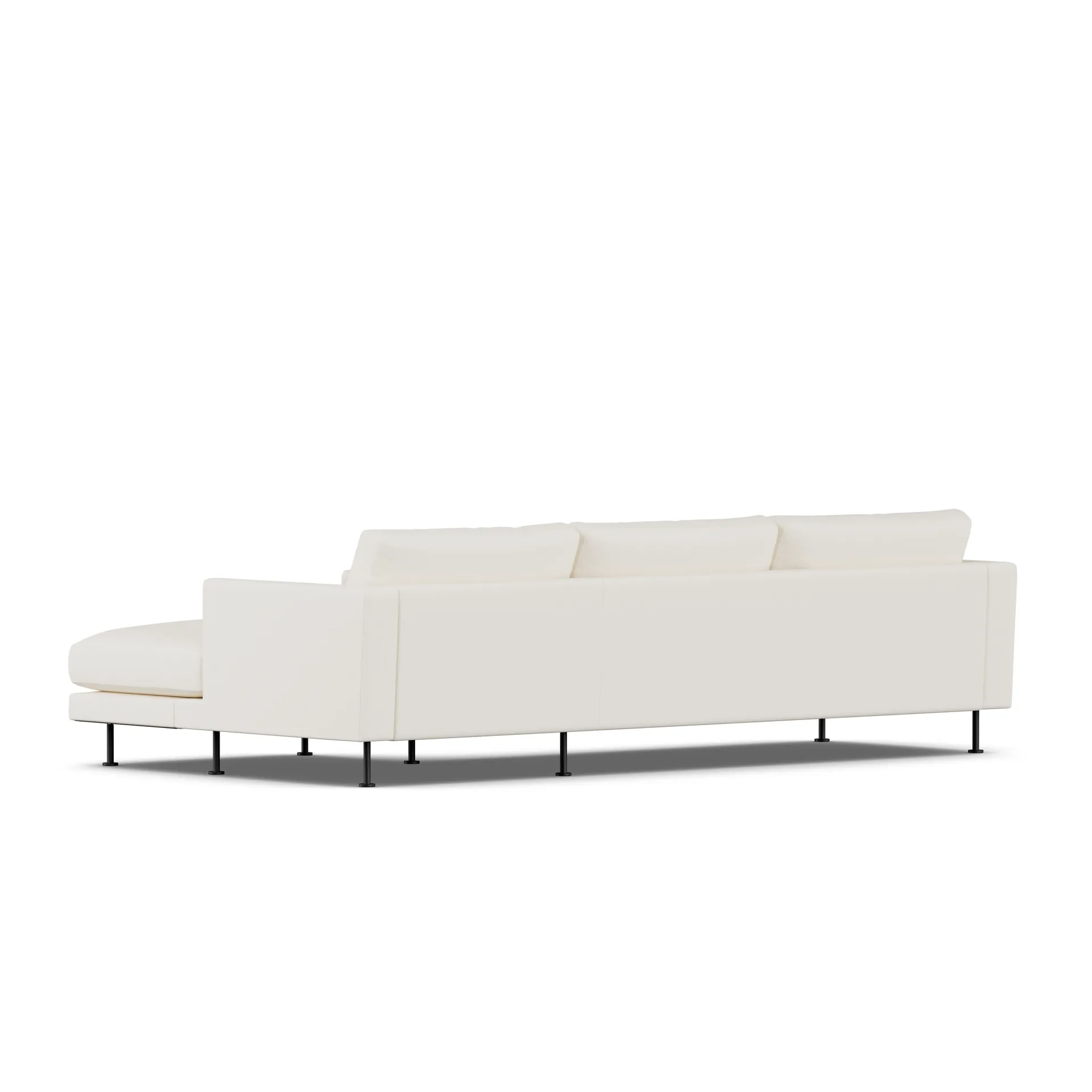 Bredhult sofa, Jump Off White 1954-sort stål, 2,5-pers. C1 1898