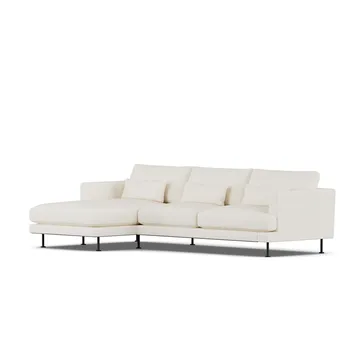 Bredhult sofa - Jump Off White 1954-sort stål, 2,5-pers. C2 - 1898
