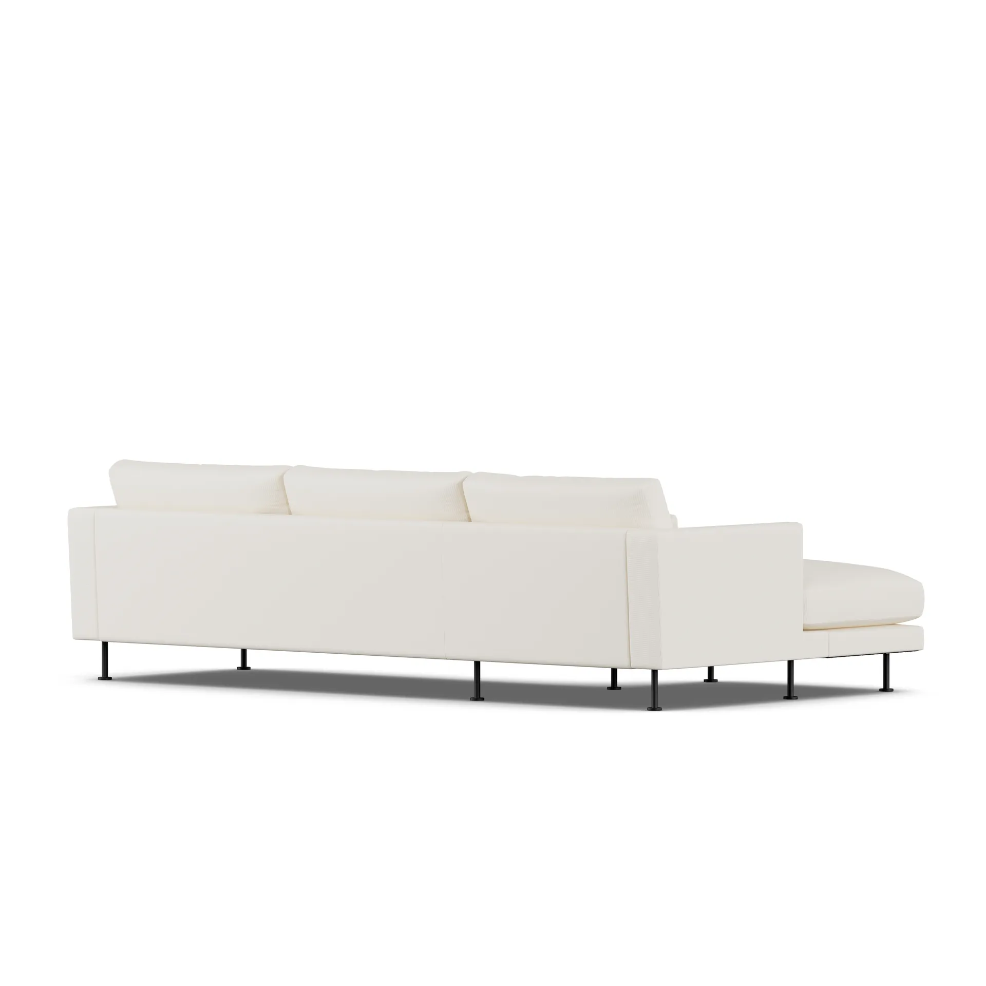 Bredhult sofa, Jump Off White 1954-sort stål, 2,5-pers. C2 1898