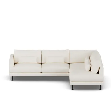 Bredhult sofa - Jump Off White 1954-sort stål, 3-pers. A1 - 1898