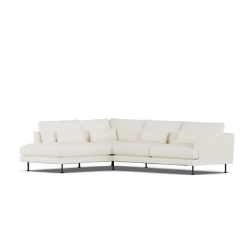 Bredhult sofa - Jump Off White 1954-sort stål, 3-pers. A2 - 1898