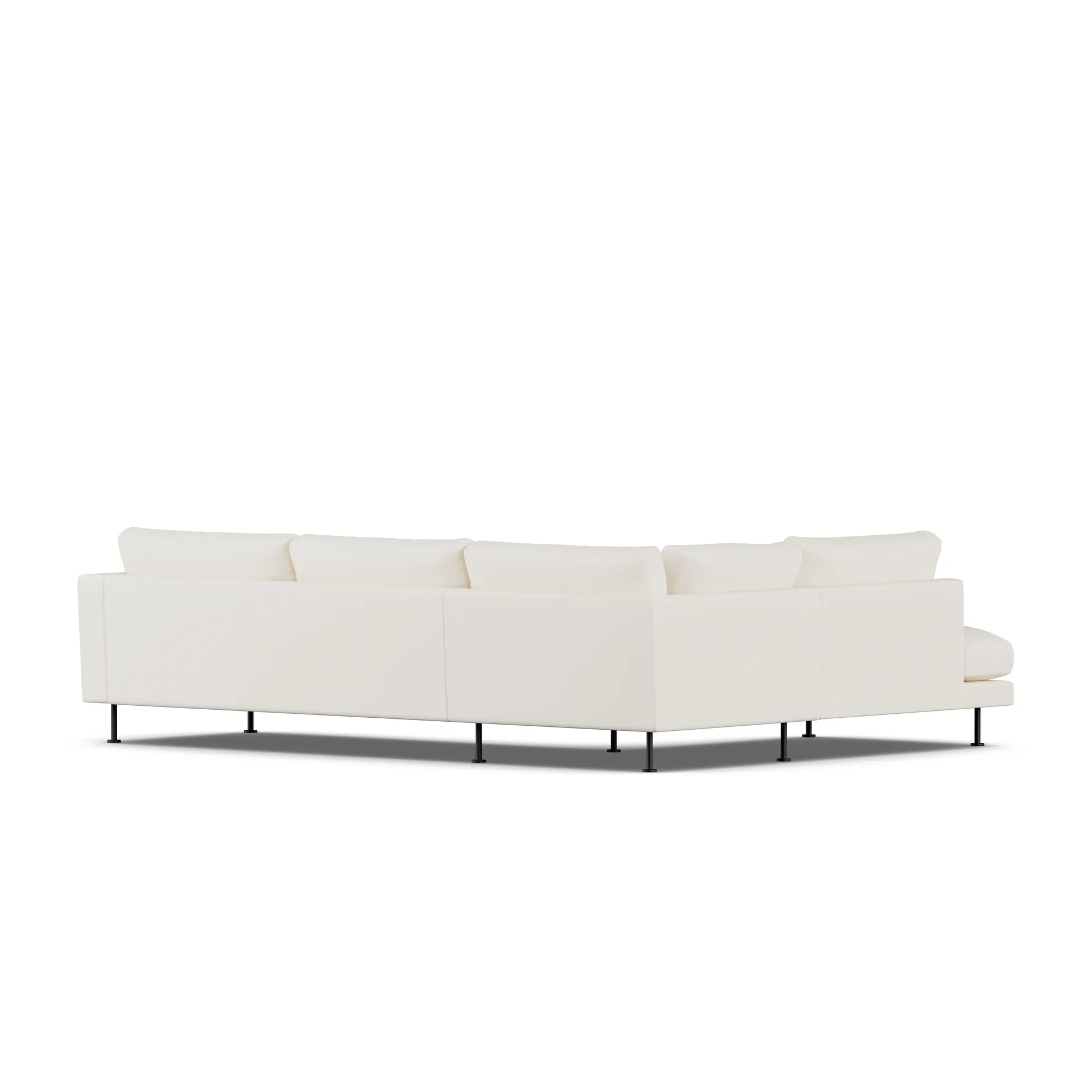 Bredhult sofa, Jump Off White 1954-sort stål, 3-pers. A2 1898