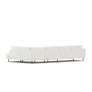 Bredhult sofa - Jump Off White 1954-sort stål, 4-pers. B1 - 1898