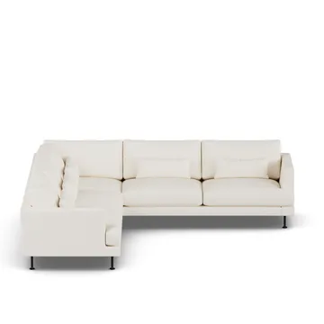 Bredhult sofa - Jump Off White 1954-sort stål, hjørnesofa F - 1898