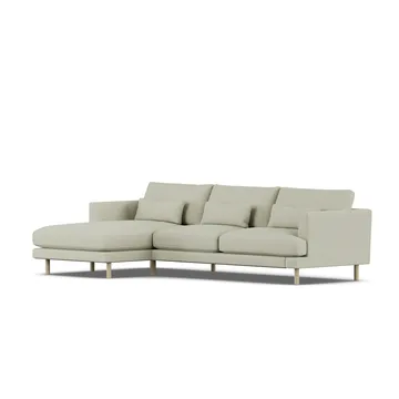 Bredhult sofa - Luiza Beige 3981-hvidolieret eg, 2,5-pers. C2 - 1898