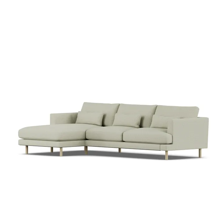 Bredhult sofa - Luiza Beige 3981-hvidolieret eg, 2,5-pers. C2 - 1898