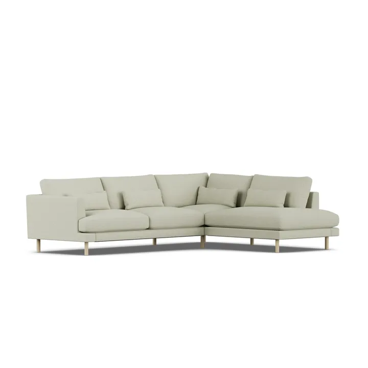 Bredhult sofa - Luiza Beige 3981-hvidolieret eg, 3-pers. A1 - 1898