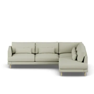 Bredhult sofa - Luiza Beige 3981-hvidolieret eg, 3-pers. A1 - 1898
