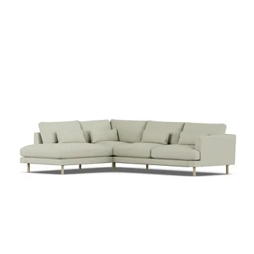Bredhult sofa - Luiza Beige 3981-hvidolieret eg, 3-pers. A2 - 1898