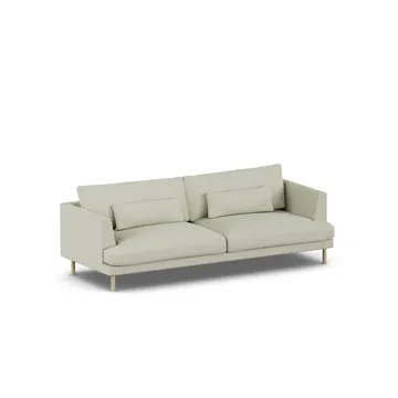 Bredhult sofa - Luiza Beige 3981-hvidolieret eg, 3-pers. - 1898
