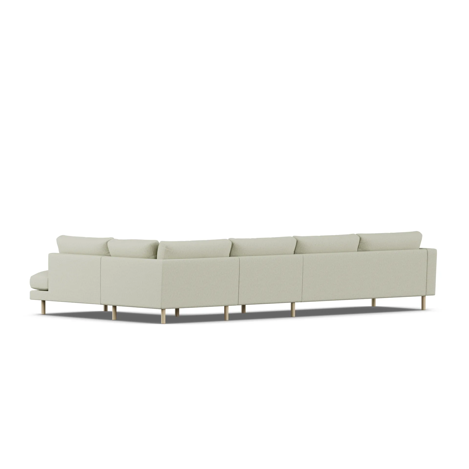 Bredhult sofa, Luiza Beige 3981-hvidolieret eg, 4-pers. B1 1898