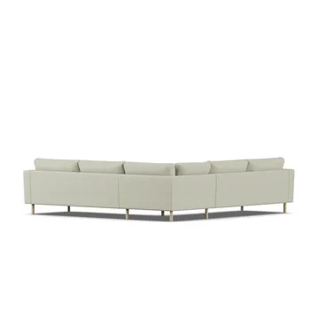 Bredhult sofa - Luiza Beige 3981-hvidolieret eg, hjørnesofa F - 1898