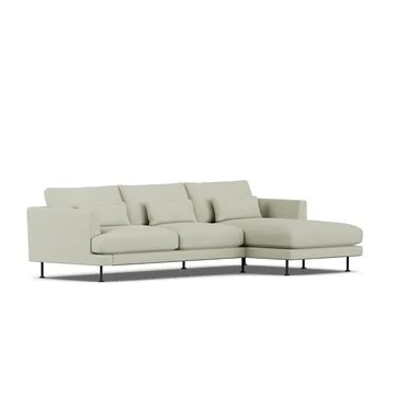 Bredhult sofa - Luiza Beige 3981-sort stål, 2,5-pers. C1 - 1898