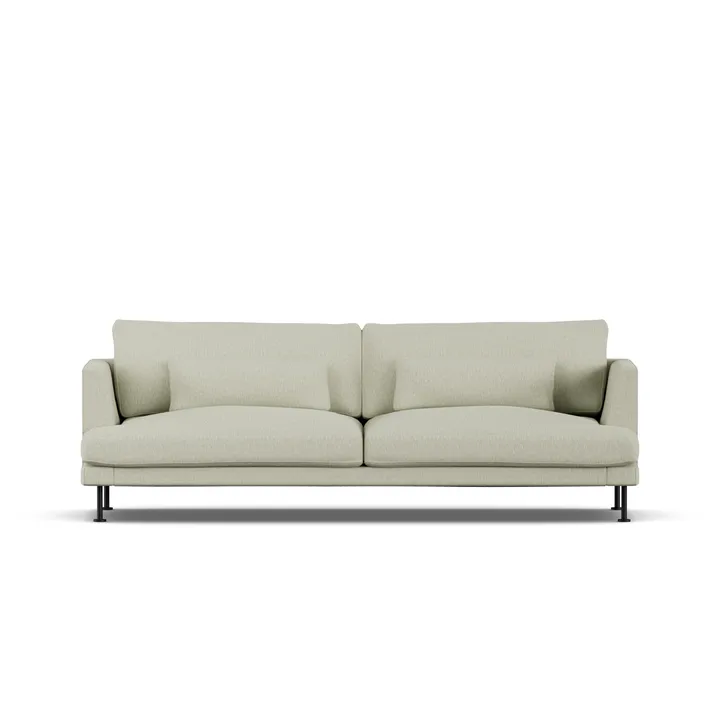 Bredhult sofa - Luiza Beige 3981-sort stål, 3-pers. - 1898