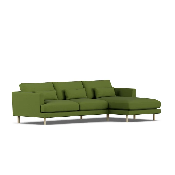 Bredhult sofa - Luiza Green 3975-hvidolieret eg, 2,5-pers. C1 - 1898
