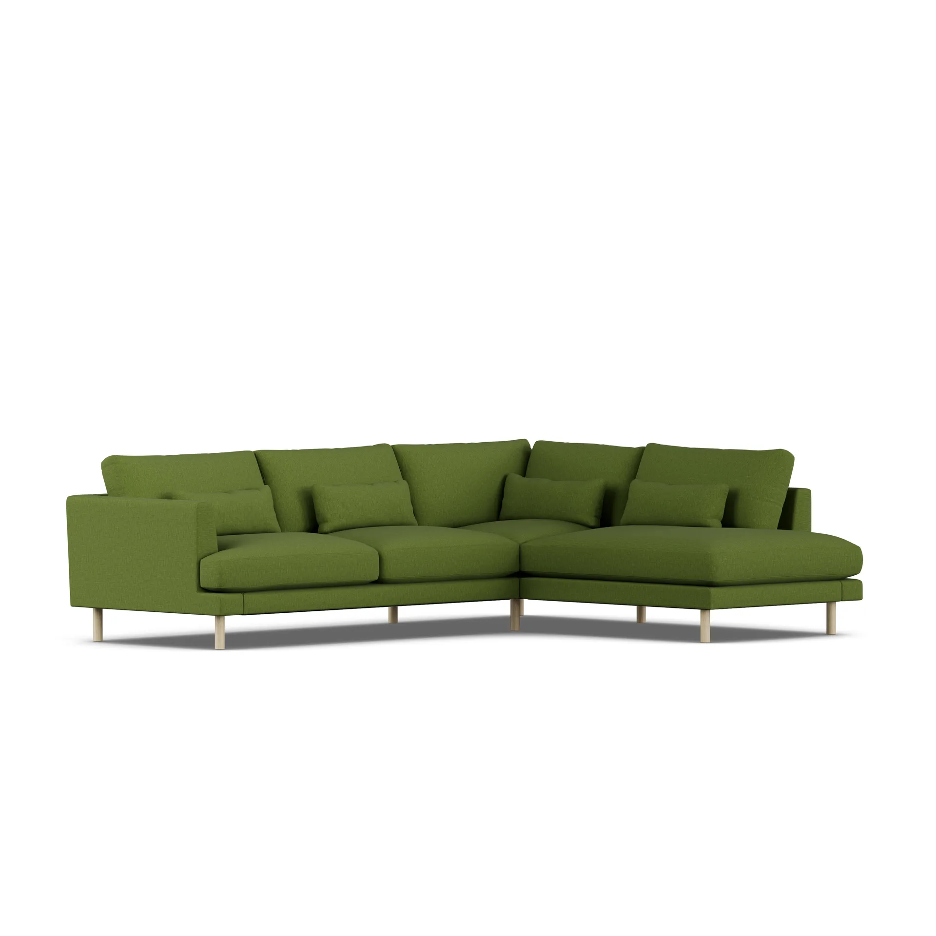 Bredhult sofa, Luiza Green 3975-hvidolieret eg, 3-pers. A1 1898