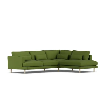Bredhult sofa - Luiza Green 3975-hvidolieret eg, 3-pers. A1 - 1898