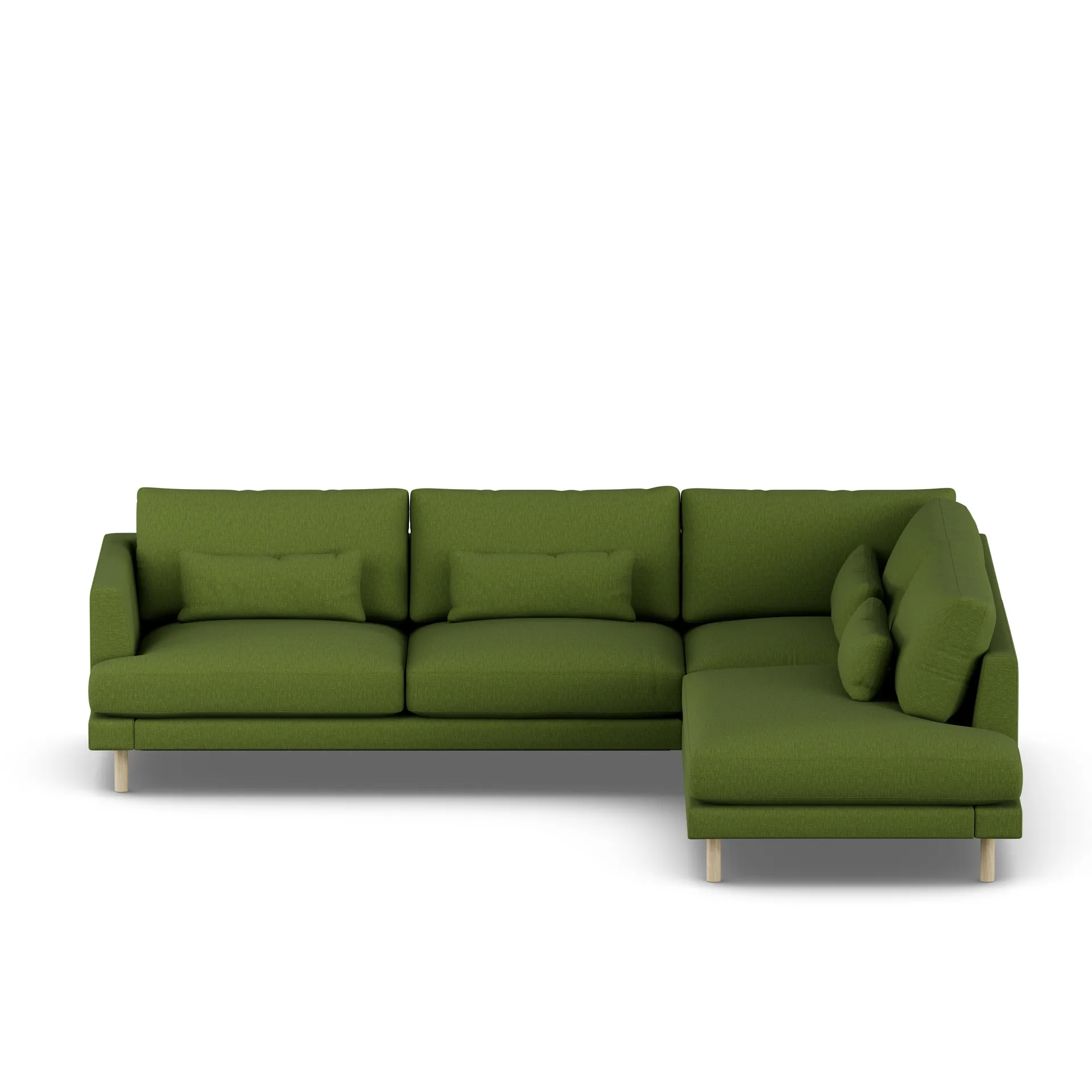 Bredhult sofa, Luiza Green 3975-hvidolieret eg, 3-pers. A1 1898