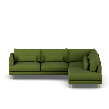 Bredhult sofa - Luiza Green 3975-hvidolieret eg, 3-pers. A1 - 1898