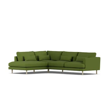 Bredhult sofa - Luiza Green 3975-hvidolieret eg, 3-pers. A2 - 1898
