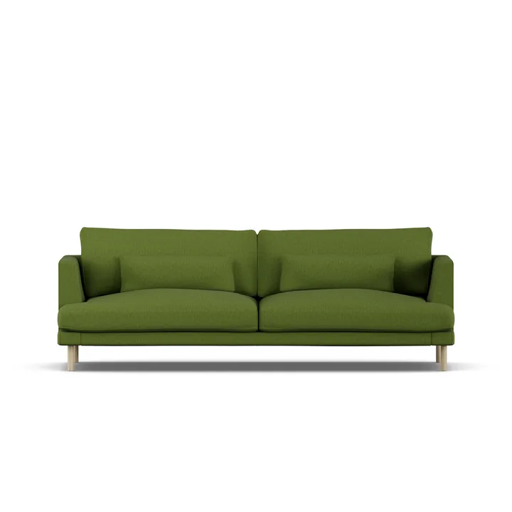 Bredhult sofa - Luiza Green 3975-hvidolieret eg, 3-pers. - 1898
