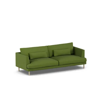 Bredhult sofa - Luiza Green 3975-hvidolieret eg, 3-pers. - 1898
