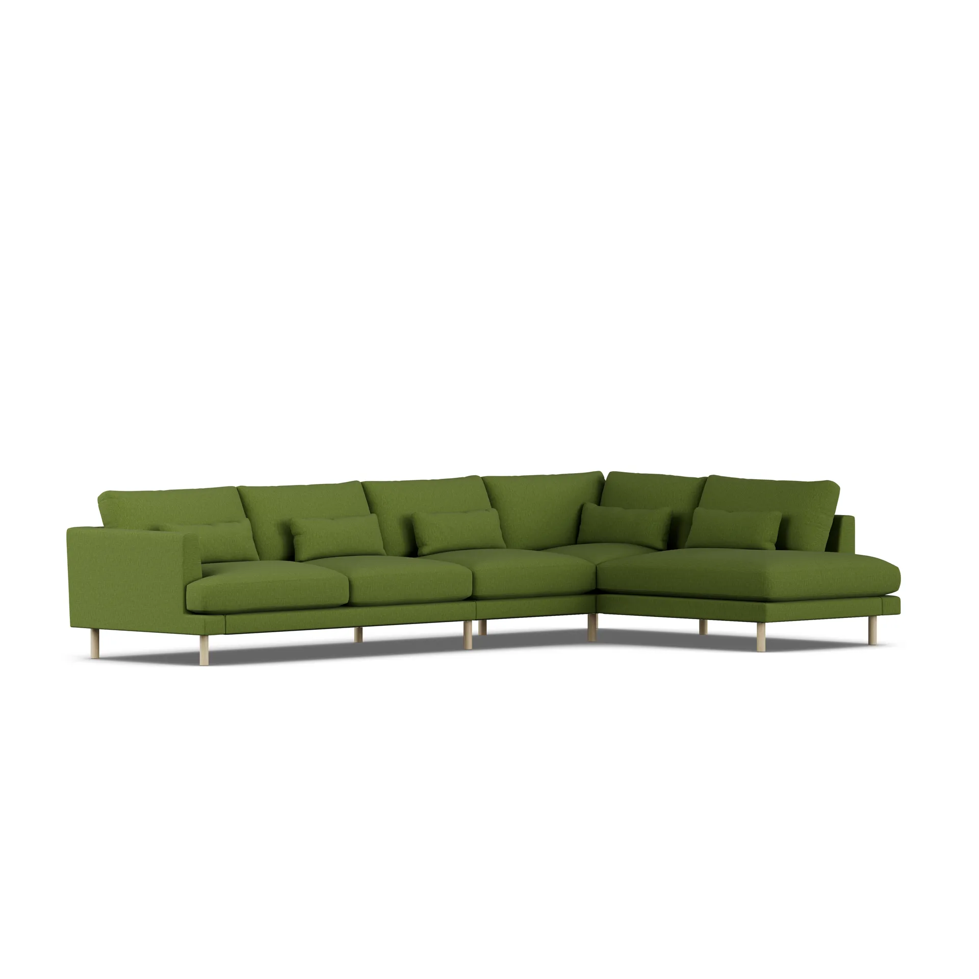 Bredhult sofa, Luiza Green 3975-hvidolieret eg, 4-pers. B1 1898