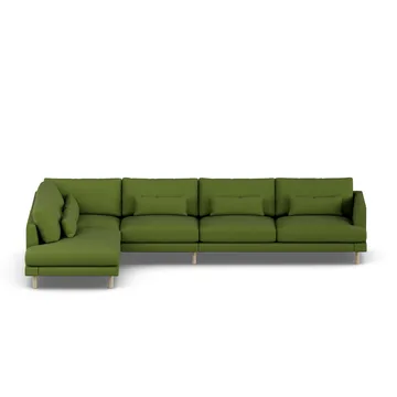 Bredhult sofa - Luiza Green 3975-hvidolieret eg, 4-pers. B2 - 1898