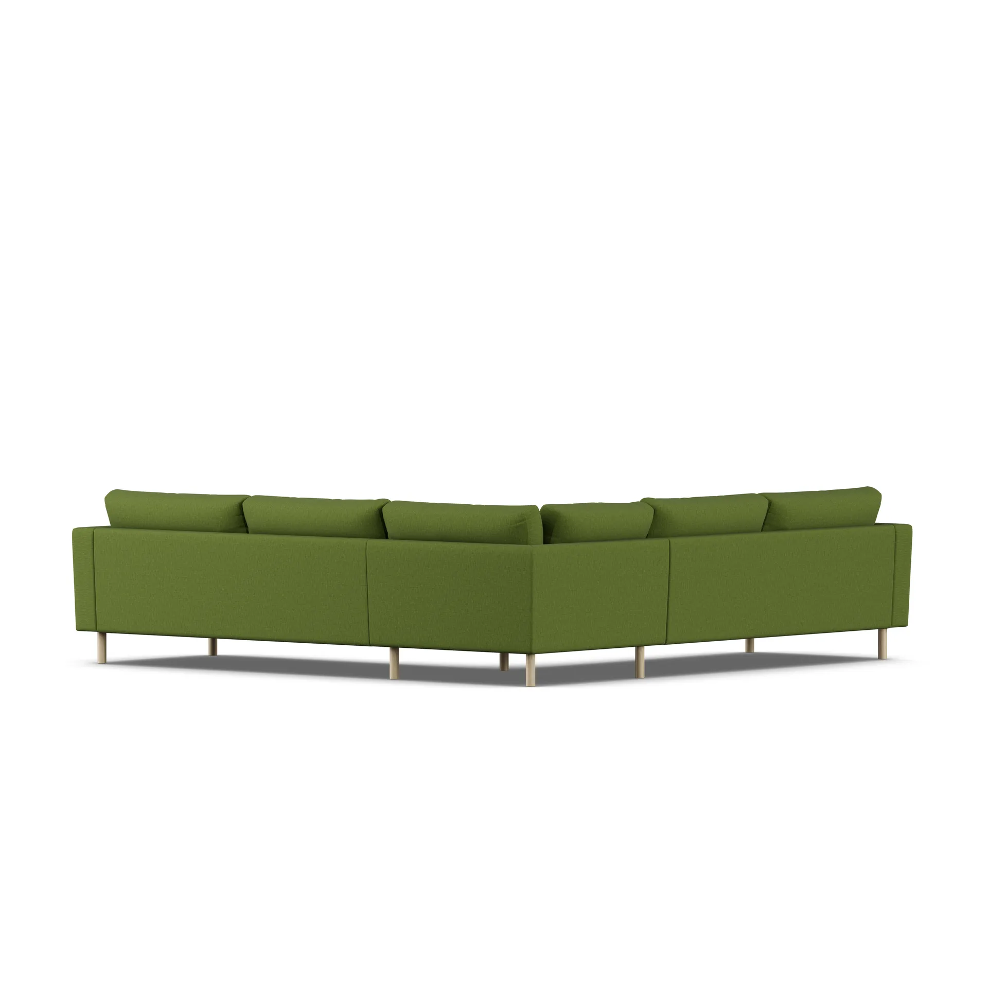 Bredhult sofa, Luiza Green 3975-hvidolieret eg, hjørnesofa F 1898