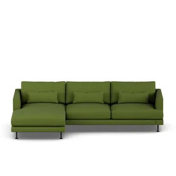 Bredhult sofa - Luiza Green 3975-sort stål, 2,5-pers. C2 - 1898