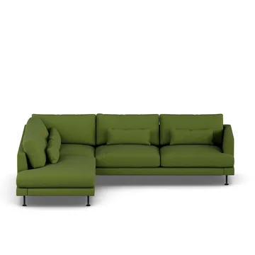 Bredhult sofa - Luiza Green 3975-sort stål, 3-pers. A2 - 1898