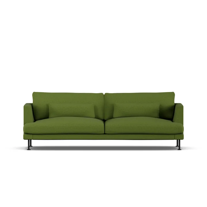 Bredhult sofa - Luiza Green 3975-sort stål, 3-pers. - 1898