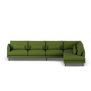 Bredhult sofa - Luiza Green 3975-sort stål, 4-pers. B1 - 1898