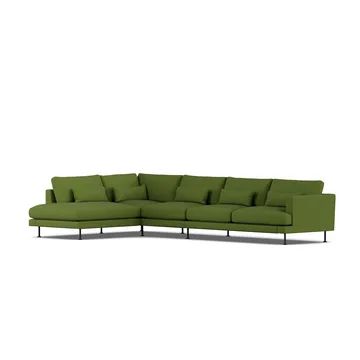 Bredhult sofa - Luiza Green 3975-sort stål, 4-pers. B2 - 1898