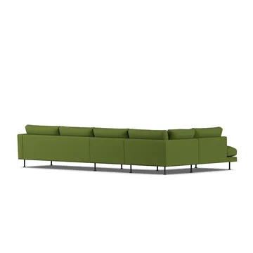 Bredhult sofa - Luiza Green 3975-sort stål, 4-pers. B2 - 1898