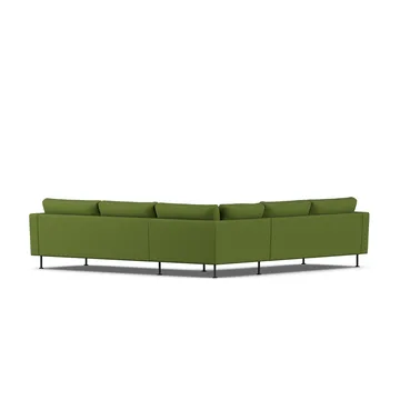 Bredhult sofa - Luiza Green 3975-sort stål, hjørnesofa F - 1898