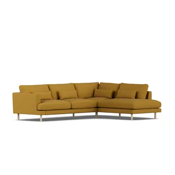 Bredhult sofa - Luiza Mustard 3972-hvidolieret eg, 3-pers. A1 - 1898