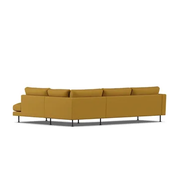 Bredhult sofa - Luiza Mustard 3972-sort stål, 3-pers. A1 - 1898
