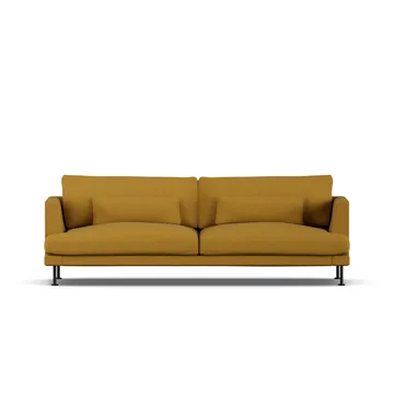 Bredhult sofa - Luiza Mustard 3972-sort stål, 3-pers. - 1898