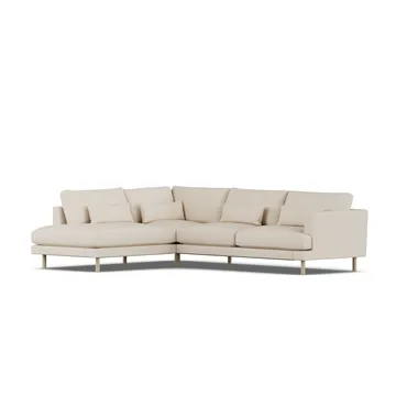 Bredhult sofa - Same Beige 6670-hvidolieret eg, 3-pers. A2 - 1898