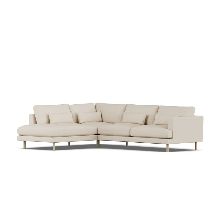 Bredhult sofa - Same Beige 6670-hvidolieret eg, 3-pers. A2 - 1898