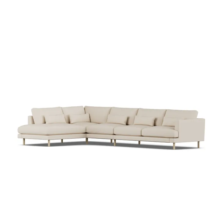 Bredhult sofa - Same Beige 6670-hvidolieret eg, 4-pers. B2 - 1898
