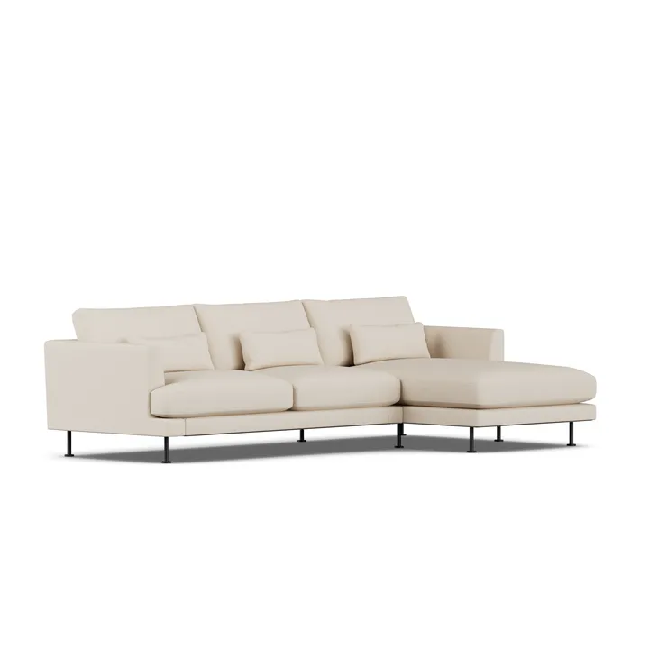 Bredhult sofa - Same Beige 6670-sort stål, 2,5-pers. C1 - 1898