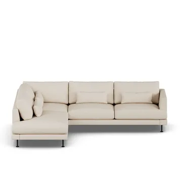 Bredhult sofa - Same Beige 6670-sort stål, 3-pers. A2 - 1898