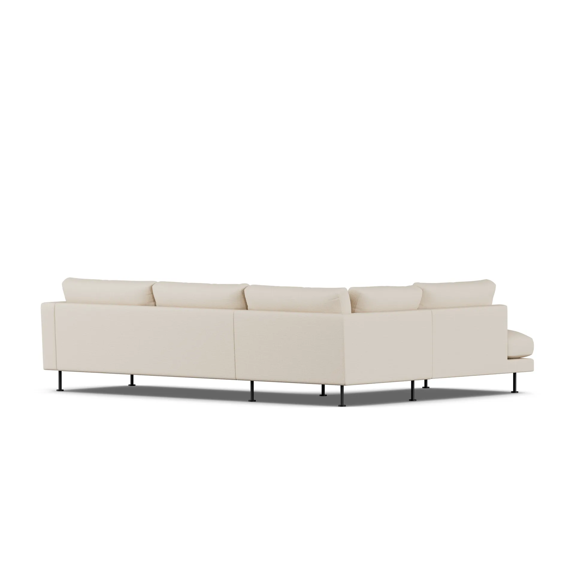 Bredhult sofa, Same Beige 6670-sort stål, 3-pers. A2 1898