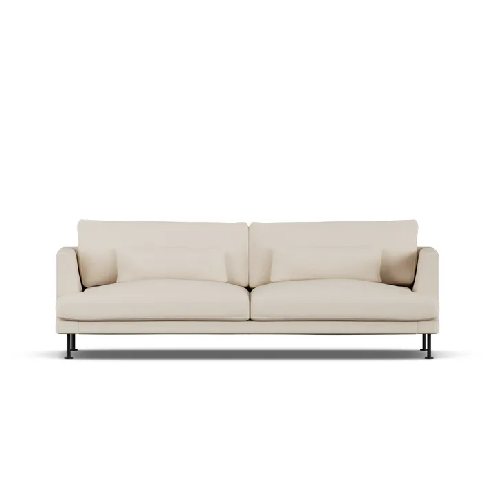 Bredhult sofa - Same Beige 6670-sort stål, 3-pers. - 1898