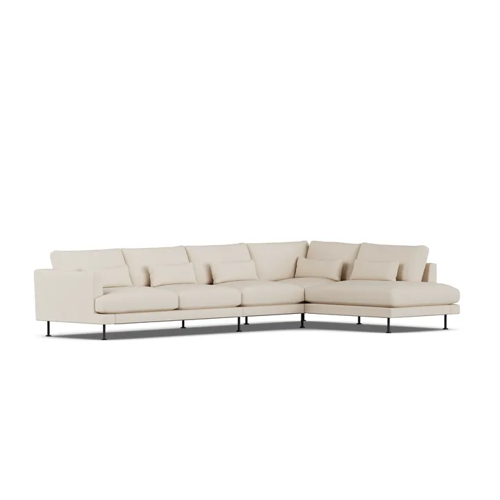 Bredhult sofa - Same Beige 6670-sort stål, 4-pers. B1 - 1898