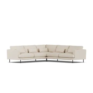 Bredhult sofa - Same Beige 6670-sort stål, hjørnesofa F - 1898